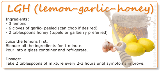 cold remedy with honey garlic lemon