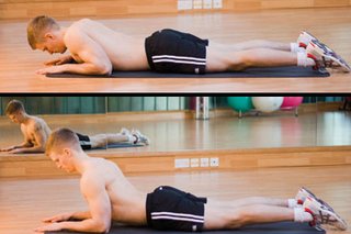 Picture of a man performing back extensions