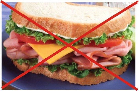 Запрещённые продукты при бессолевой диете