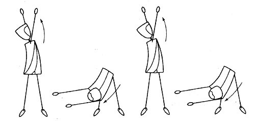 четыре Гетеро-движения третьей стадии sp гимнастики