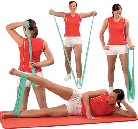 упражнения с резиновой лентой для женщин