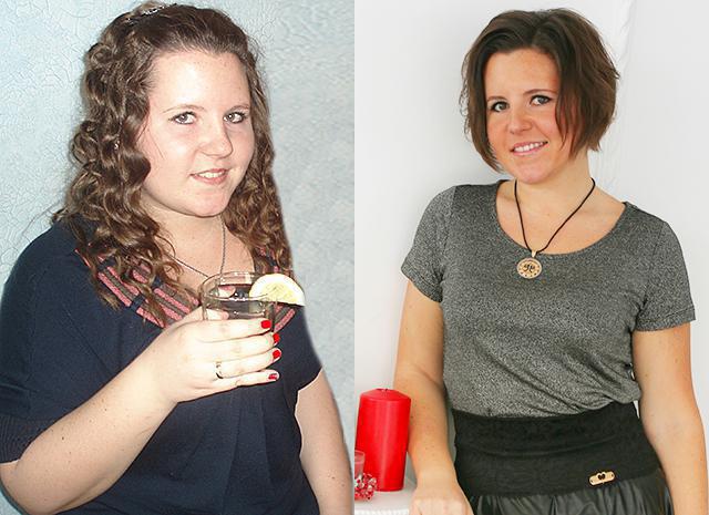 Похудевшие люди, до и после