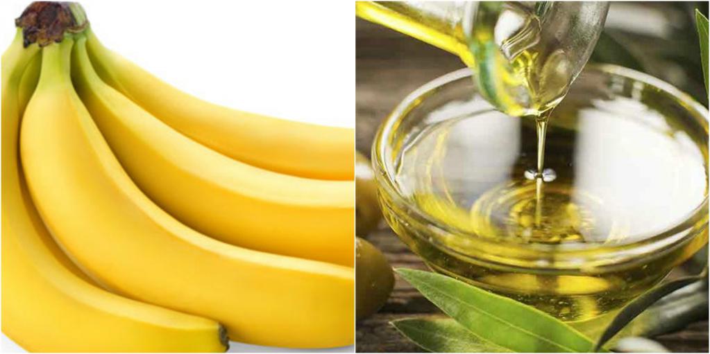 Оливковое масло с бананами для волос