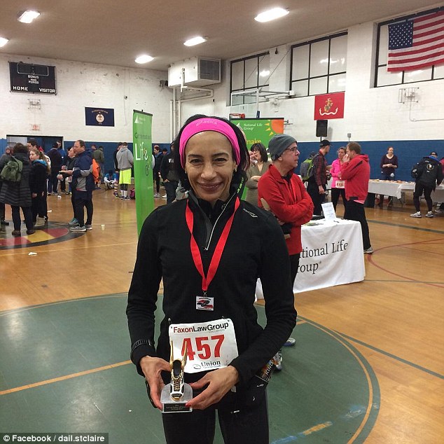 After running for five years, at the age of 57. Dail picked up her first trophy at the Connecticut Half Marathon. She is taking a break from full marathons and focusing on short races