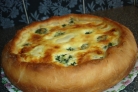 Пирог с семгой и брокколи