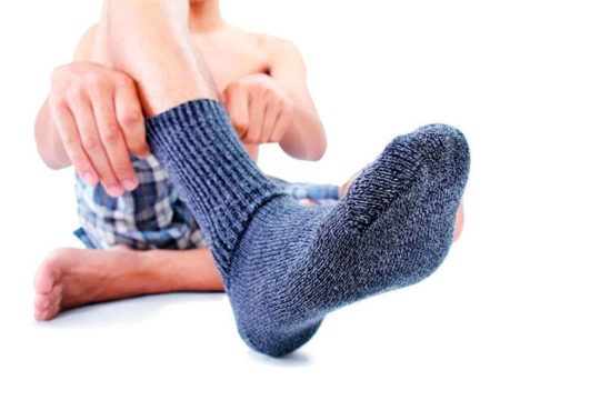 Носки от потливости массируют ногу, пропускают воздух и обладают антисептической пропиткой