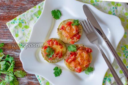Фото рецепта Кабачки с помидорами и сыром в духовке