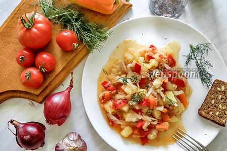 Фото рецепта Тушёные овощи в мультиварке