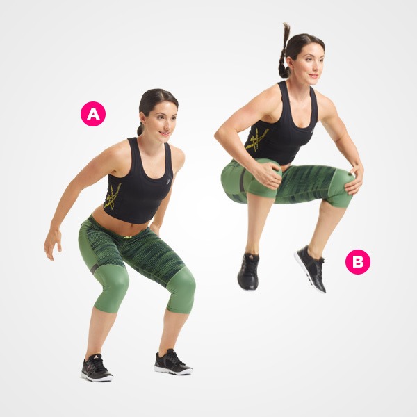 The Hardest Bodyweight Leg Exercises - Squat into Jump Tucks