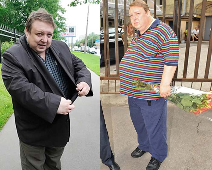 Александр Семчев до и после похудения